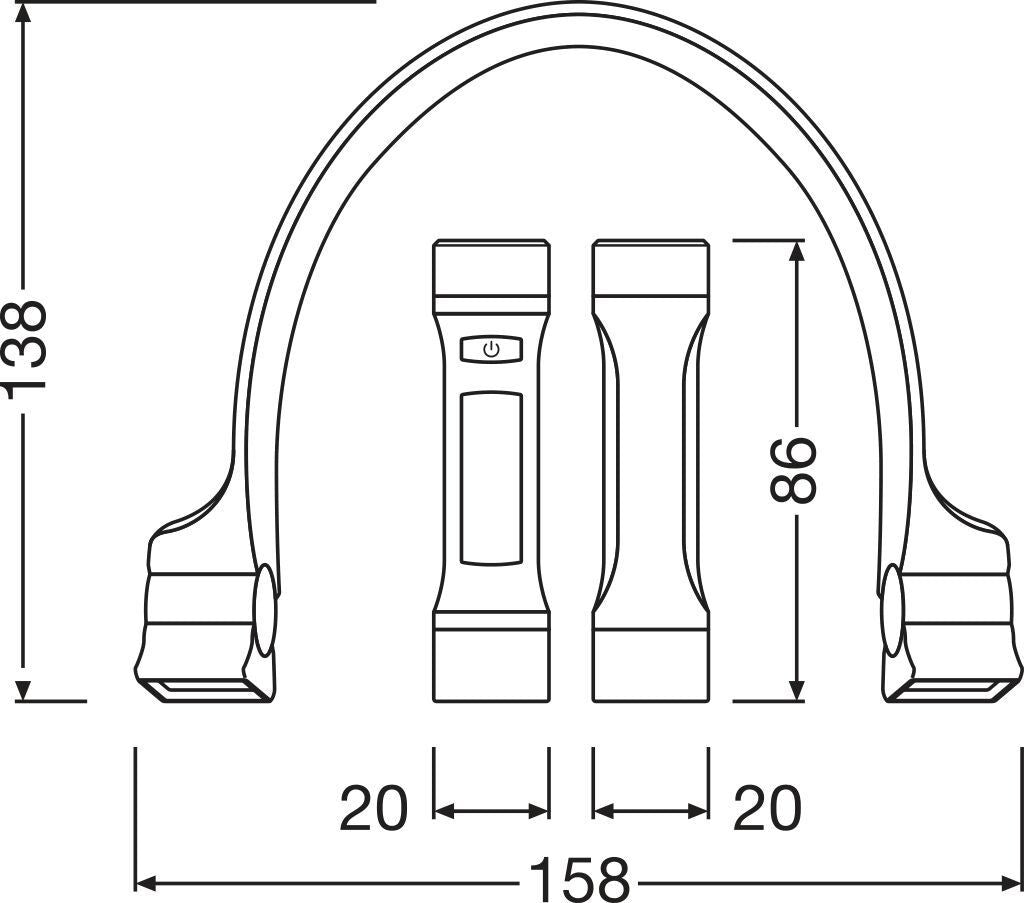 РАБОТНА LED ЛАМПА ЗА ВРАТ LEDINSPECT LEDIL413 WEARABLE NECK LIGHT OSRAM