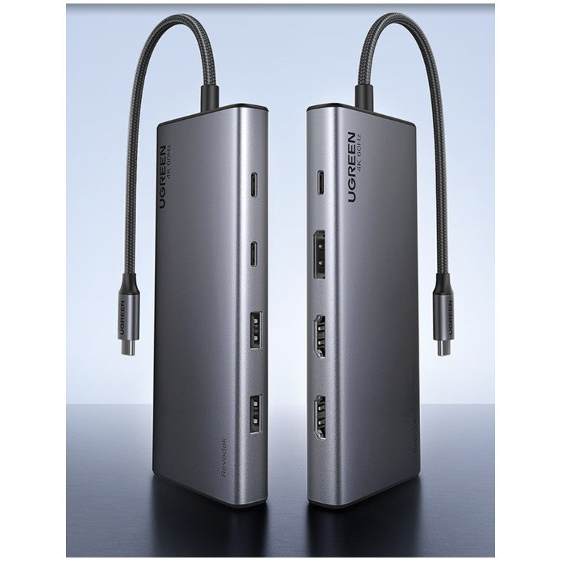 МУЛТИФУНКЦИОНАЛЕН АДАПТЕР 8in1 HDMI/DP/100WPD CM639 UGREEN