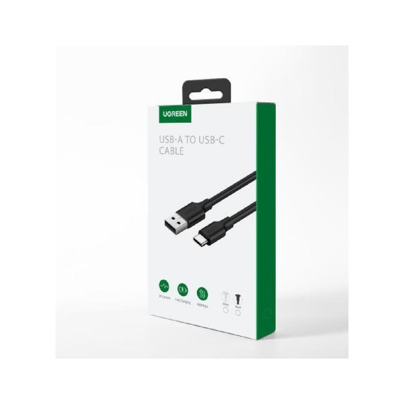 КАБЕЛ USB А / USB-C 3A,1М UGREEN - ЧЕРЕН