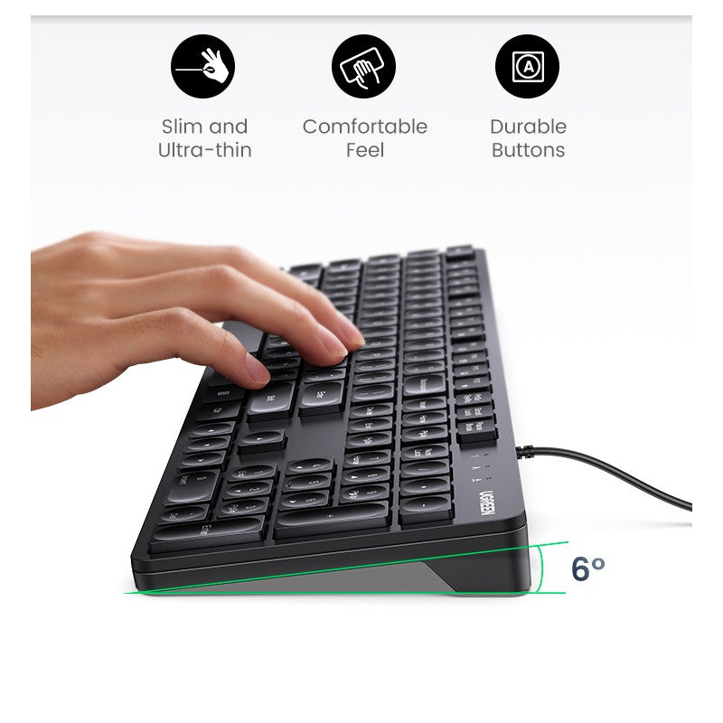 КЛАВИАТУРА BG, CHOCOLATE MEMBR, 1.5m KU004 UGREEN