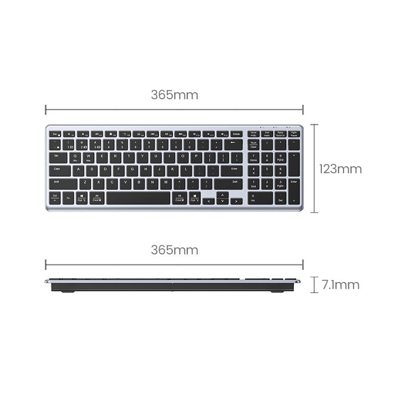 КЛАВИАТУРА БЕЗЖИЧНА KU005 ULTRA SLIM UGREEN
