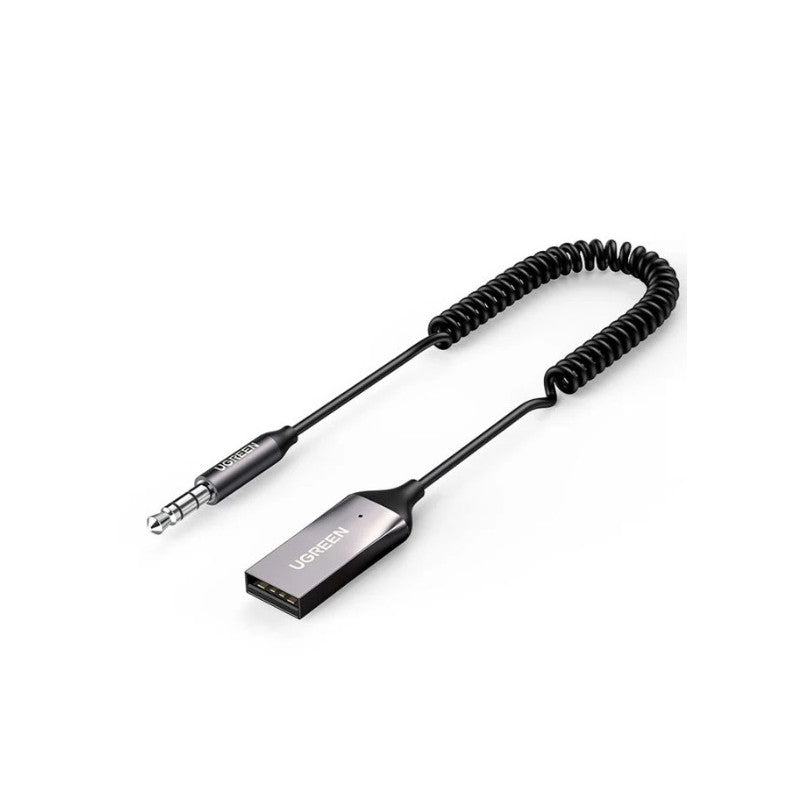 Адаптер BLUETOOTH CAR RECEIVER AUX MIC CM309 UGREEN 5.0/3.5mm, черен