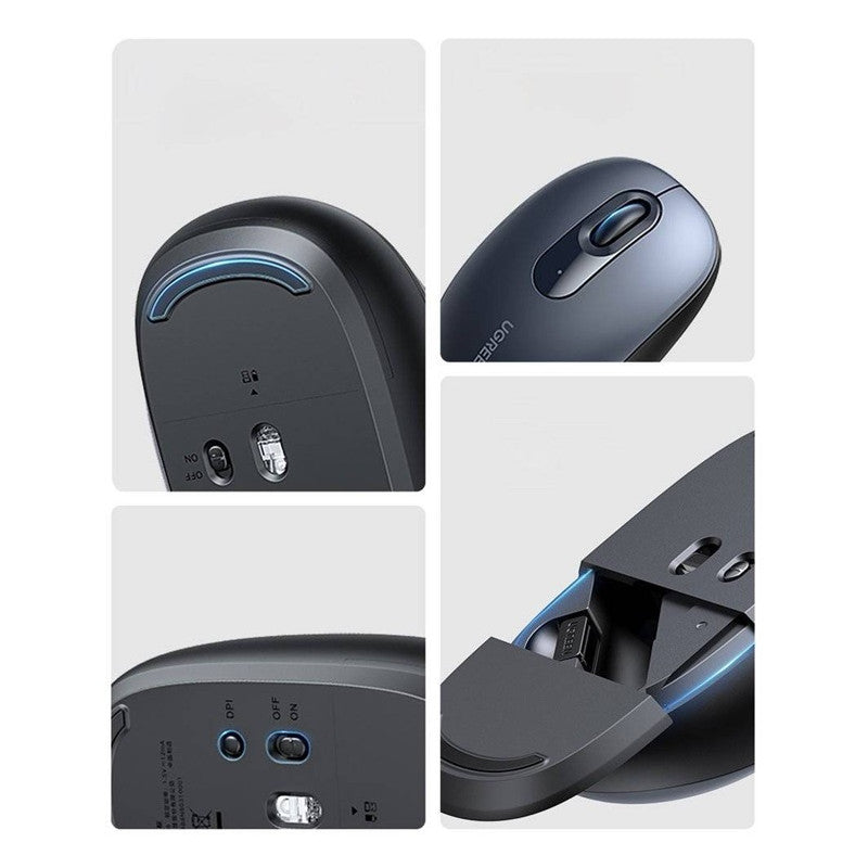 БЕЗЖИЧНА КОМПЮТЪРНА МИШКА 2400 Dpi МU105 UGREEN - MIDNIGHT BLUE