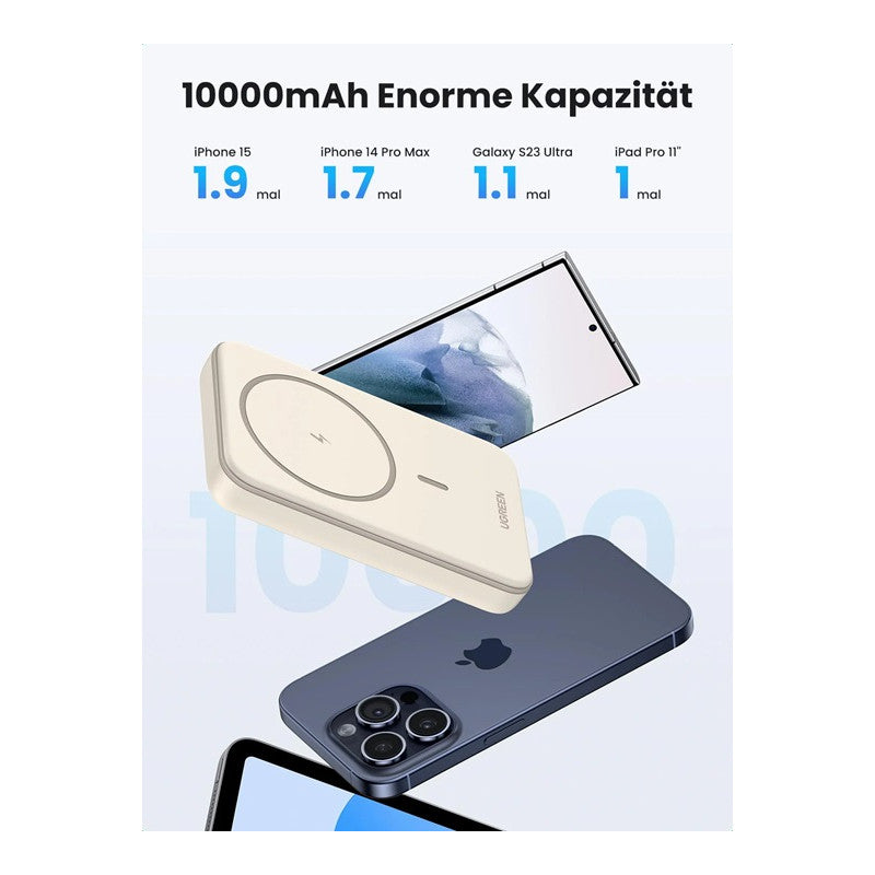 POWER BANK (ВЪНШНА БАТЕРИЯ) 10 000mAh Mini MAGNETIC WI PB561 UGREEN