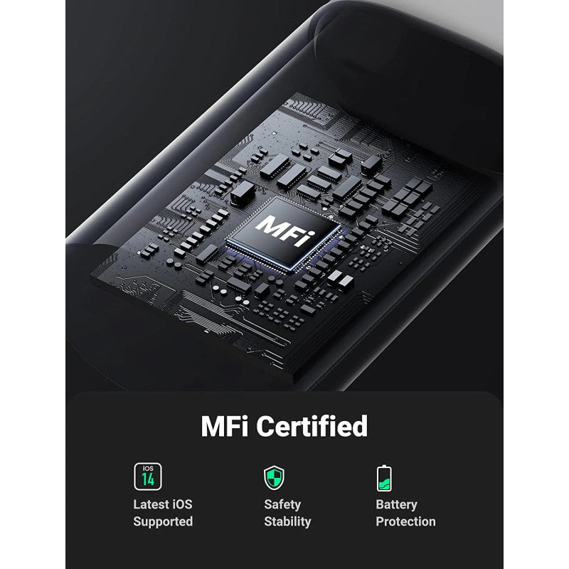 КАБЕЛ USB-C / Lightining MFI 2m US171 UGREEN - БЯЛ