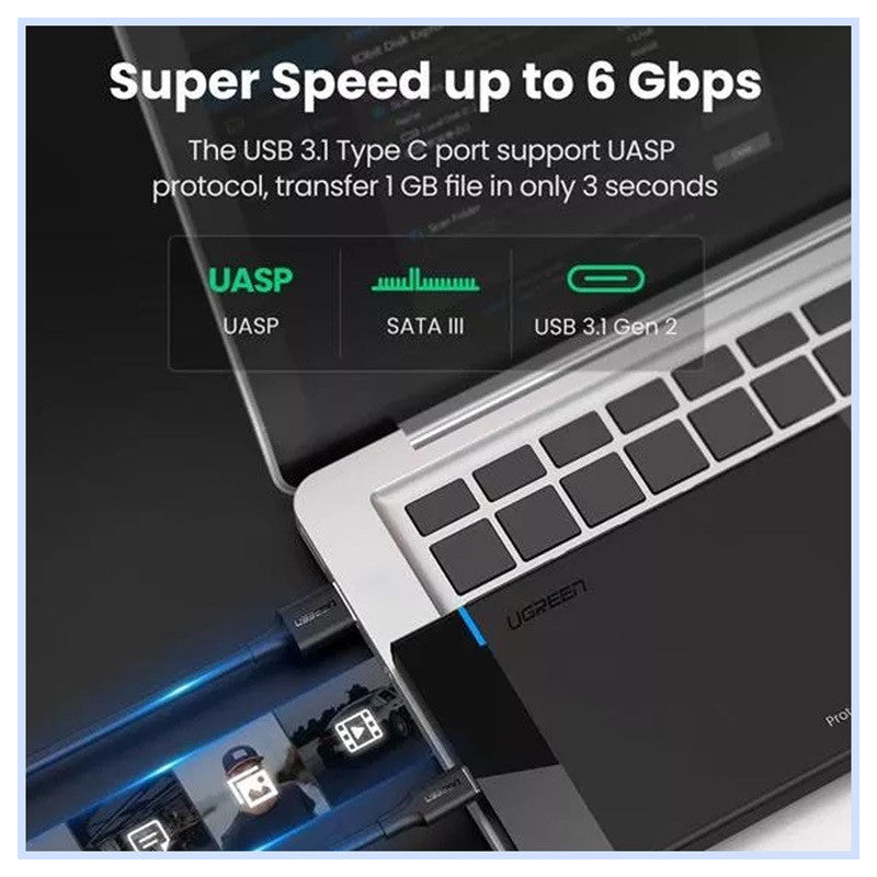 КУТИЯ ЗА HDD/SSD 2.5 С USB-C ПОРТ UGREEN