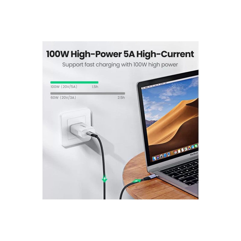 ПЛЕТЕН КАБЕЛ USB-C/USB-C 3.2 Gen2 5А US355 UGREEN