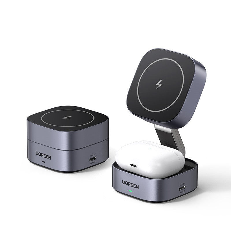 БЕЗЖИЧНО ЗАРЯДНО 3in1,МАГНИТ,7.5W/iOs W526 UGREEN