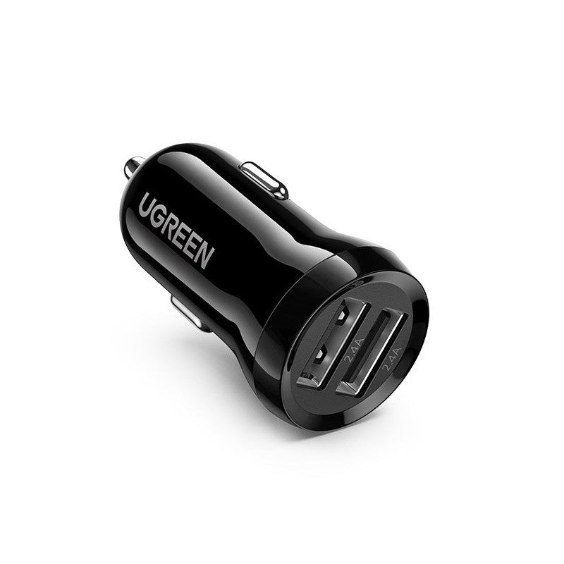 ЗАРЯДНО ЗА КОЛА 2xUSB A,24W ED018 UGREEN - ЧЕРЕН