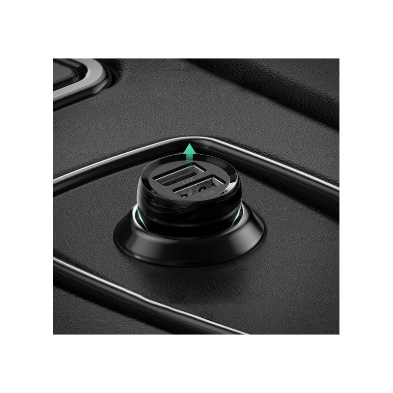 ЗАРЯДНО ЗА КОЛА 2xUSB A,24W ED018 UGREEN - ЧЕРЕН