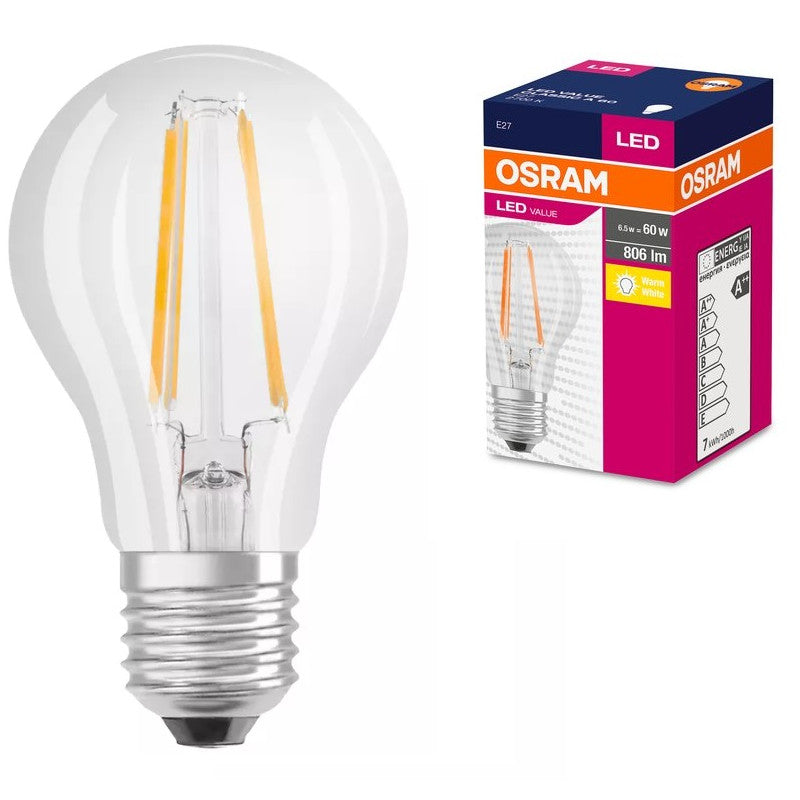 LED КРУШКИ VALUE FILAMENT CLA60 806lm/827 E27 LEDVANCE