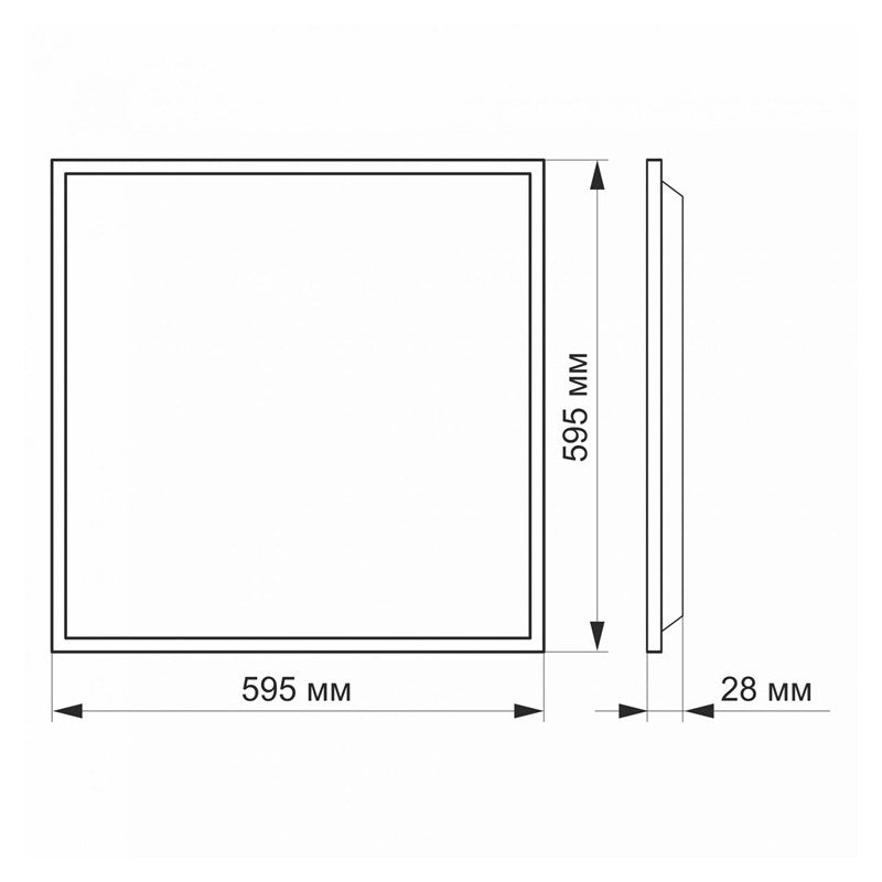 ПАНЕЛ ЗА ТАВАН VLE-PB404W PANEL 600 40W/4K VIDEX