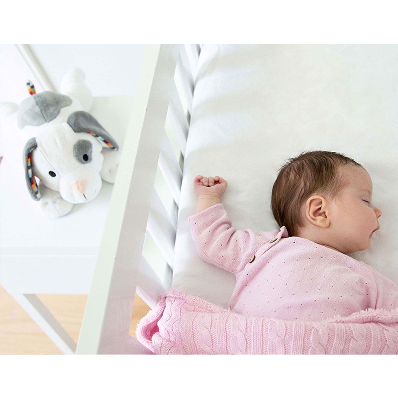 Плюшена бебешка играчка със сензор за плач и бял шум Zynora Sweet Dreams – Приспивна играчка със сърдечен ритъм, бял шум и авто-изключване (0+ месеца)
