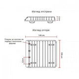 Стоманен багажник за покрив  140х100см
