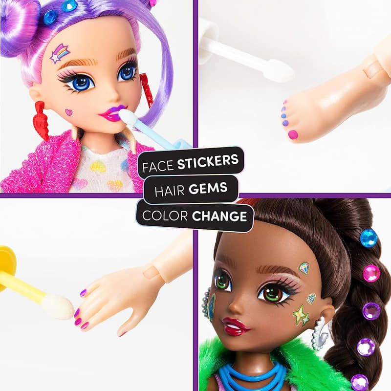 Модна кукла GLO-UP Girls (Style Me) – Творчески моден салон с кристали, стикери и аксесоари