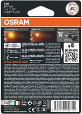 АВТОМОБИЛНА LED ЛАМПА 7506DYP-02B 12V P21W ОРАНЖЕВ 1,3W BA15S OSRAM