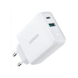ЗАРЯДНО 220V 1xUSB-C, 1xUSB A, 38W UGREEN - БЯЛ