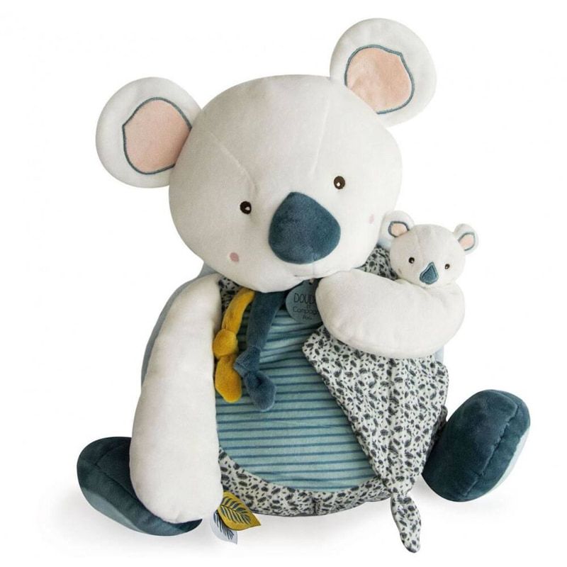 Луксозен бебешки органайзер за пижама Yoca the Koala Doudou – Премиум плюшена коала и торбичка за съхранение (40 см)