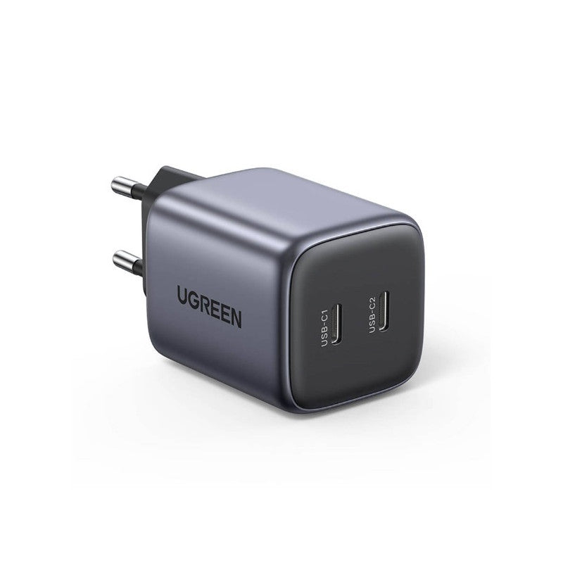 ЗАРЯДНО 220V 2xUSB-C, GaN, 45W, PD, NEXODE UGREEN