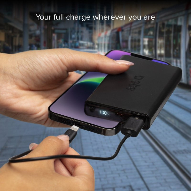 POWER BANK(ВЪНШНА БАТЕРИЯ)10000mAh,1xUSB C,1xUSB A,PD 20W,LCD SBS