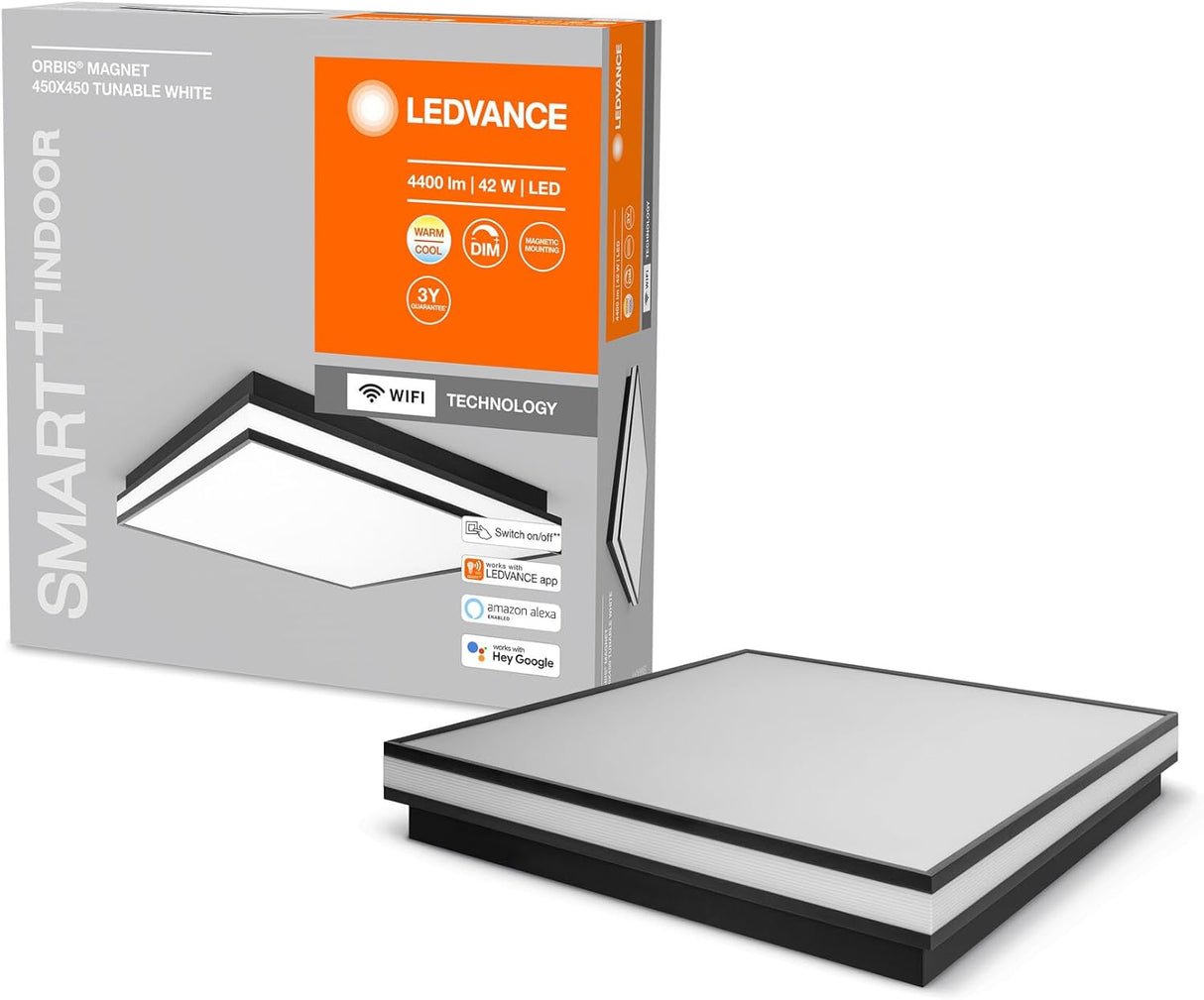 SMART WIFI ЛАМПА ЗА ТАВАН ORBISMAGNET 450X450 TW LEDVANCE