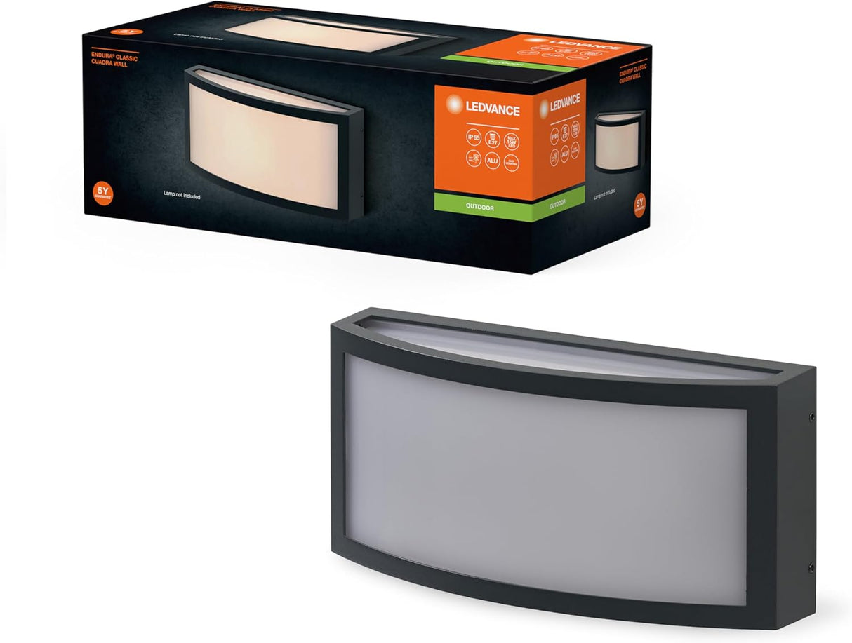 LED ЛАМПА ENDURA CLASSIC IP65 E27 CUADRA WALL DARK GRAY LEDVANCE