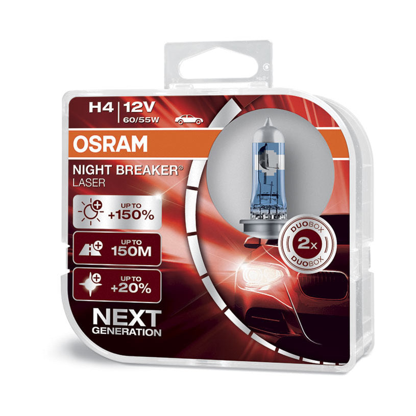 Халогенни крушки OSRAM NIGHT BREAKER LASER +150% H4 2 бр.