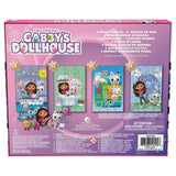Детски дървен комплект пъзели Zynora Gabby’s Dollhouse: 4-in-1 Progress – Премиум кутия с 4 прогресивни пъзела 72 части с Габи и котенцата (4+ години)