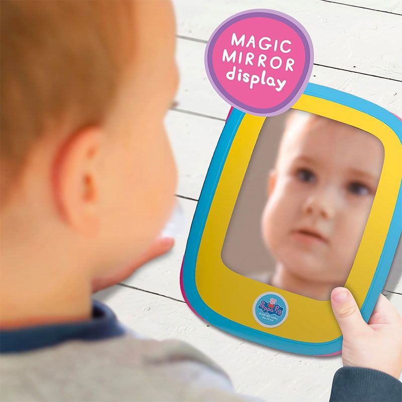 Детски интерактивен таблет Lisciani Peppa Pig Baby Tab – Огледален бебешки таблет с песнички, звуци и светлини (12+ месеца)