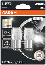 АВТОМОБИЛНА LED ЛАМПА 7506DYP-02B 12V P21W ОРАНЖЕВ 1,3W BA15S OSRAM