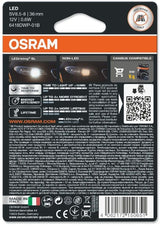 АВТОМОБИЛНА LED ЛАМПА OSRAM 6418DWP-01B 0,6W 12V C5W 36mm 6000K SV8.5-8 OSRAM
