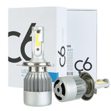 LED крушки за фарове C6 H4 6000Lm 5500K-6500K 12V за къси и дълги