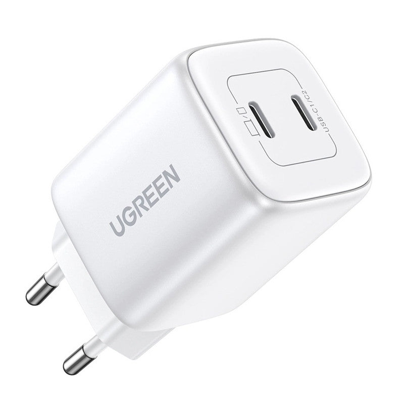 УНИВЕРСАЛНО ЗАРЯДНО CD294 220V 2xUSB-C GaN 45W PD UGREEN - БЯЛ