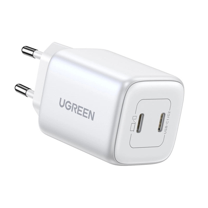 УНИВЕРСАЛНО ЗАРЯДНО CD294 220V 2xUSB-C GaN 45W PD UGREEN - БЯЛ