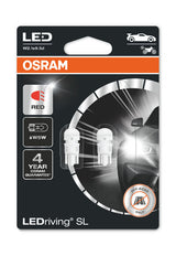 АВТОМОБИЛНА LED ЛАМПА T10 Червен 2825DRP-02B 12V W5W 6000K 1W W2.1X9.5D OSRAM