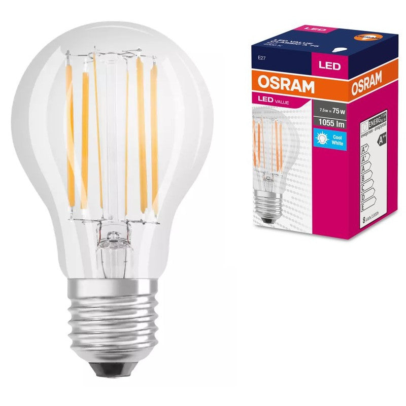 LED ЛАМПА VALUE FILAMENT CLA75 1055lm/840 E27 LEDVANCE