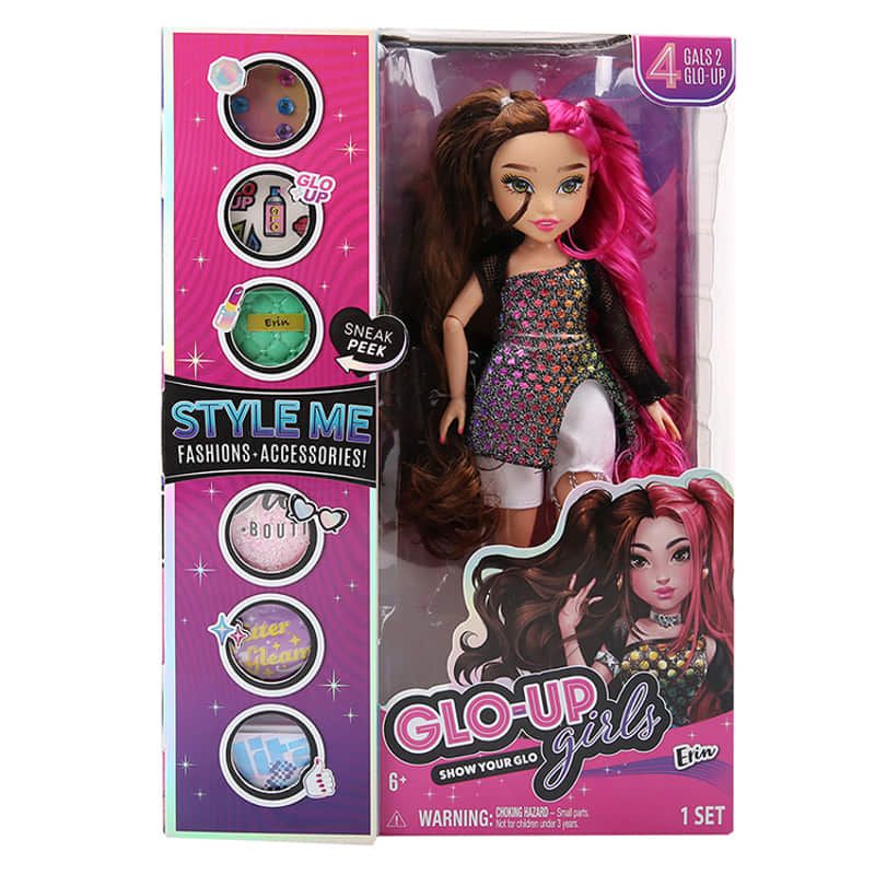Модна кукла GLO-UP Girls (Style Me) – Творчески моден салон с кристали, стикери и аксесоари