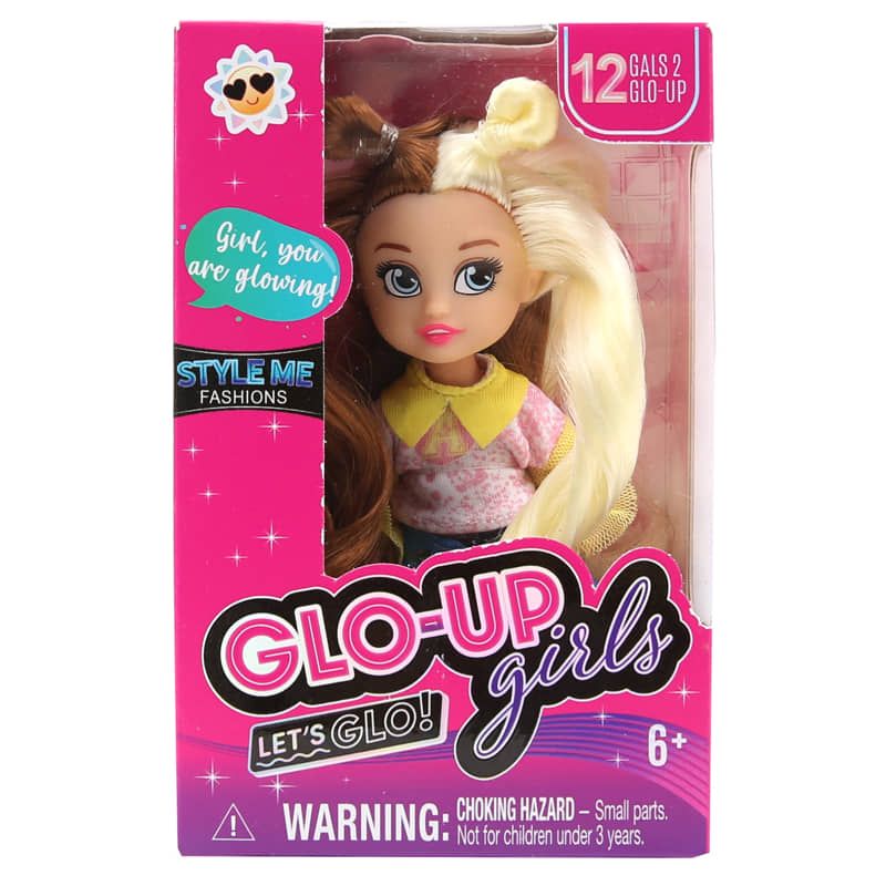 Мини колекционерска кукла GLO-UP Girls (Let’s Glo!) – Модна серия, 12 см