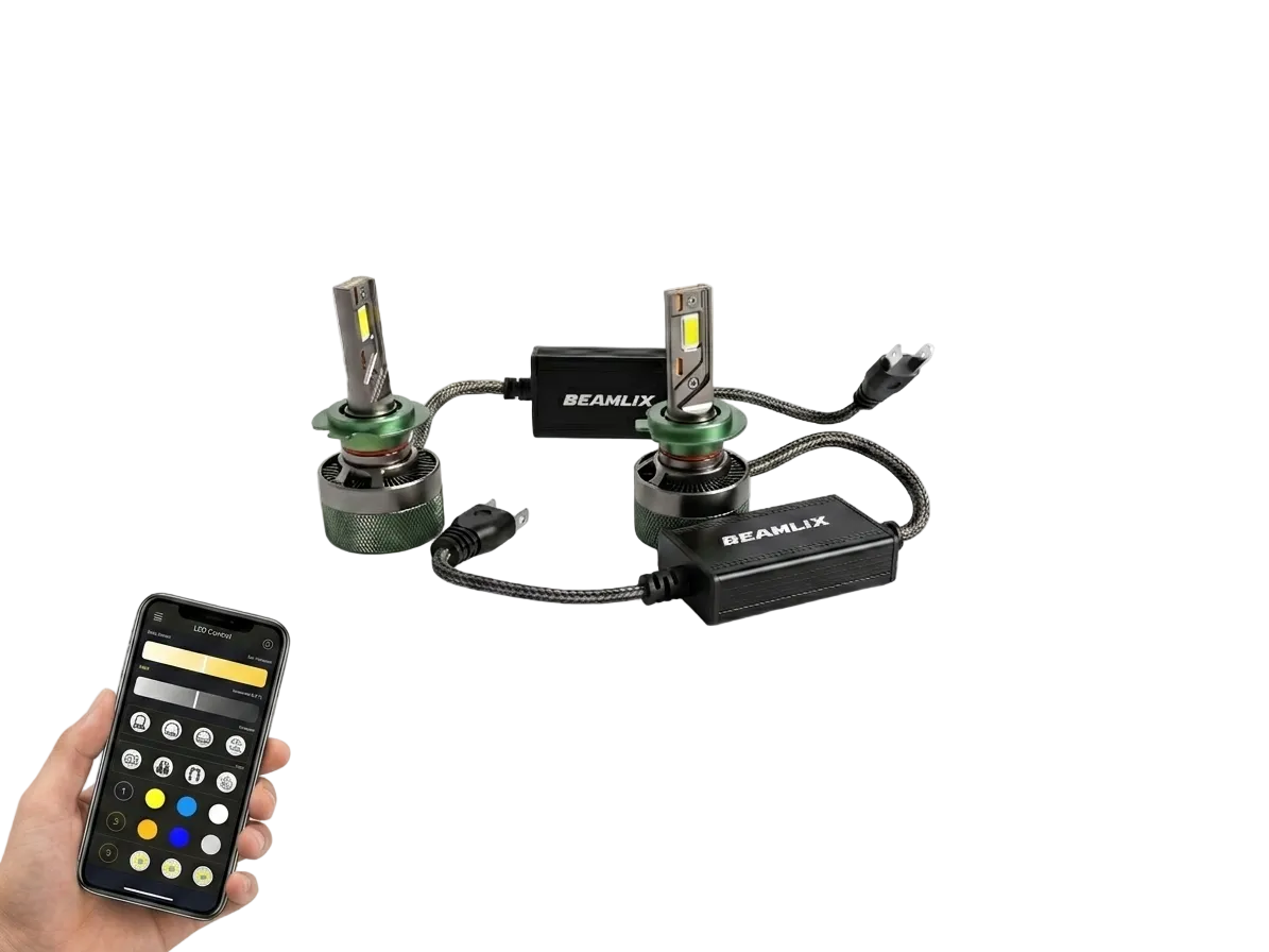 Интелигентни H7 LED Крушки с Bluetooth и промяна на цвета от 3500К-8000К – 160W, CANBUS