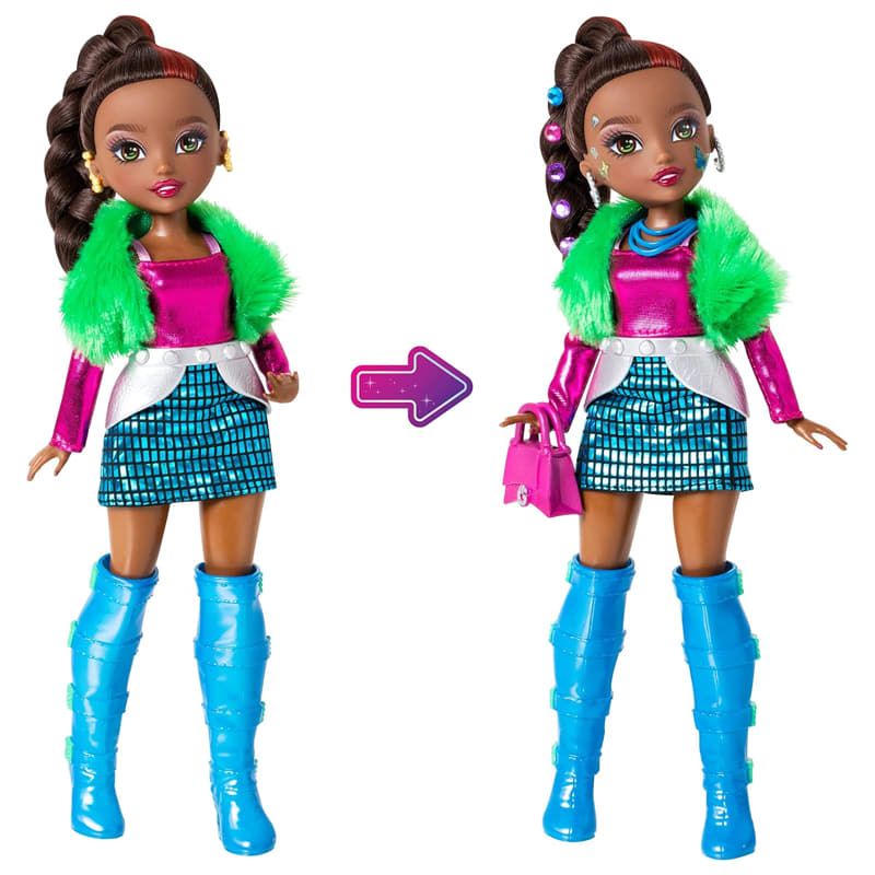 Модна кукла Raya Toys GLO-UP Girls (All Out Kenzie) – Творчески салон с магически грим, кристали и над 15 аксесоара