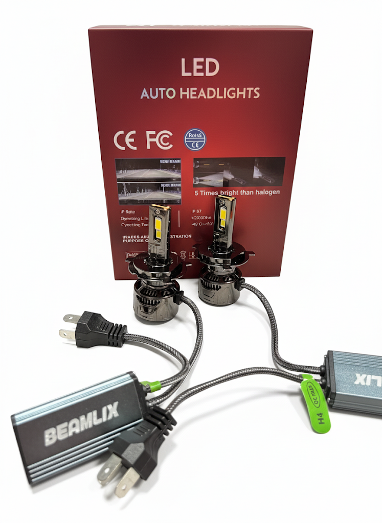 Комплект LED Крушки H4 X38 Pro 300W 13000LM 6000K 2Бр.BEAMLIX