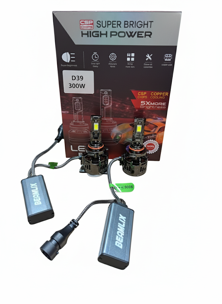 LED крушки HB3/HB4 D39 PRO : 30000LM 300W DC 9-36V IP68 КОМПЛЕКТ 2Бр.