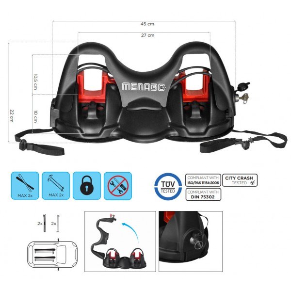 Магнитен багажник за ски - HIMALAYA MENABO 780