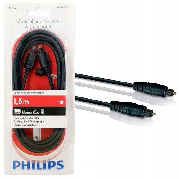 FIBER OPTIC АУДИО КАБЕЛ 1.5m SWA2302W PHILIPS