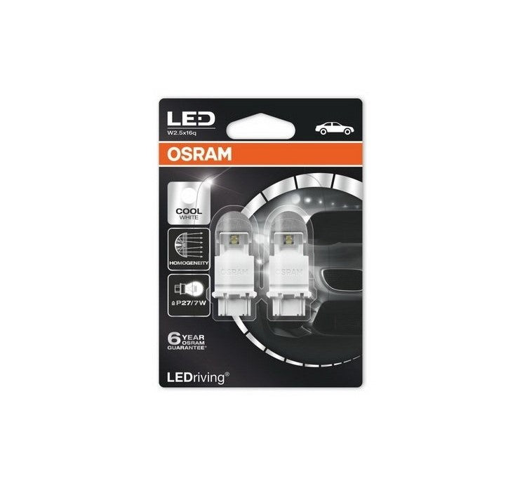 АВТОМОБИЛНА LED ЛАМПА 3557CW P27/7W (S8WDC) 2W 12V W2.5X16Q DUOBLISTER OSRAM
