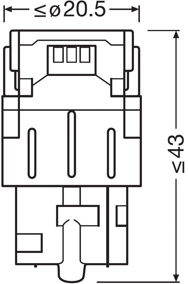 АВТОМОБИЛНА LED ЛАМПА 7505DRP-02B W21W RED 1,4W 12V W3X16D OSRAM