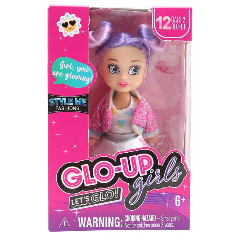 Мини колекционерска кукла GLO-UP Girls (Let’s Glo!) – Модна серия, 12 см