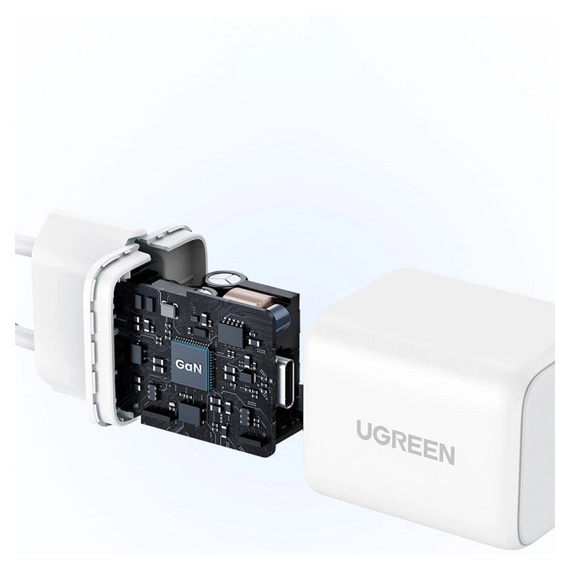 УНИВЕРСАЛНО ЗАРЯДНО УСТРОЙСТВО X513 220V 1xUSB-C GaN 30W mini UGREEN - БЯЛ
