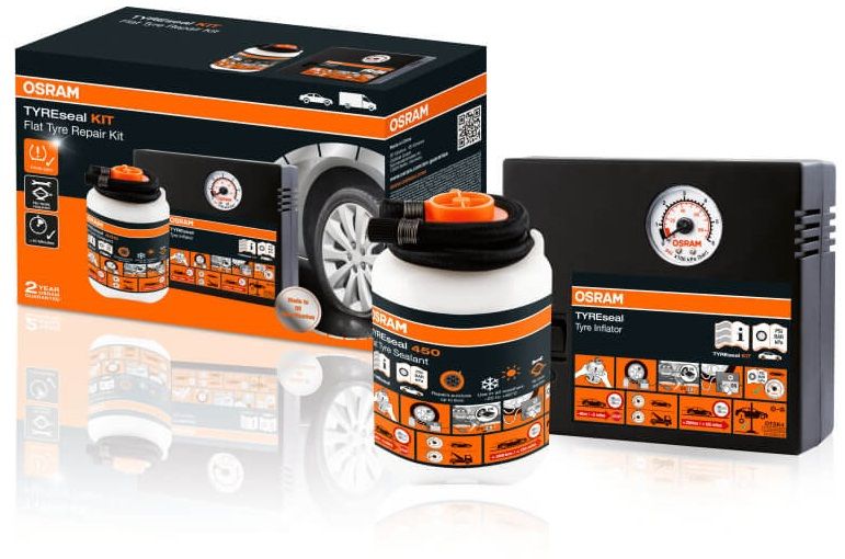 КОМПЛЕКТ ЛЕПИЛО ЗА ГУМИ И КОМПРЕСОР OTSK4 KIT TYRESEAL OSRAM