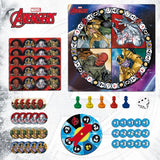 Детска настолна игра Zynora Avengers Unite – Епична супергеройска битка с карти, жетони и спинъри срещу Танос и злодеите на Marvel (7+ години)